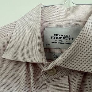 Charles Tyrwhitt Classic Fit Red Dot Dress Shirt 15.5/33